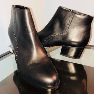 Franco Sarto Ankle Boots Block Heel Studded 8.5